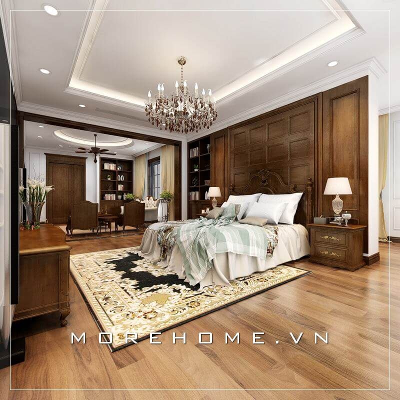Giường ngủ gỗ óc chó được thiết kế theo phong cách gỗ Việt sang trọng, đẳng cấp phù hợp theo đúng sở thích của gia chủ