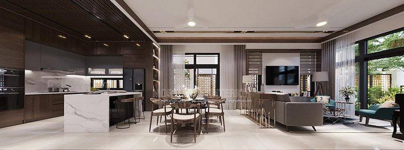 Công trình thiết kế nội thất sang trọng cho dự án biệt thự cao cấp Starlakr Tây Hồ Hà Nội.